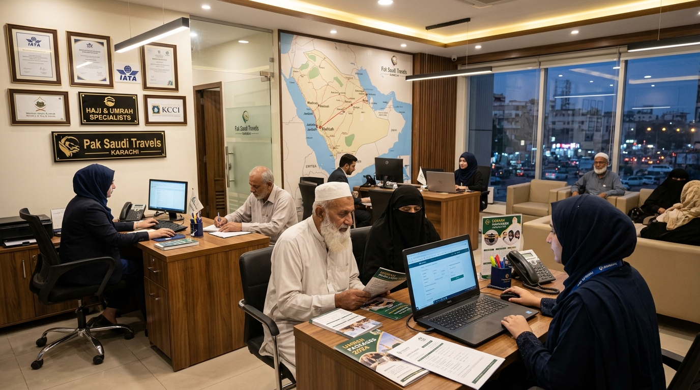 Flyer International team working in Karachi office workspace
